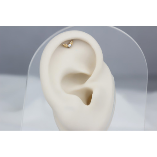 Glorria 14k Solid Gold Angel Wing Helix Piercing Glorria 14k Solid Gold Angel Wing Helix Piercing