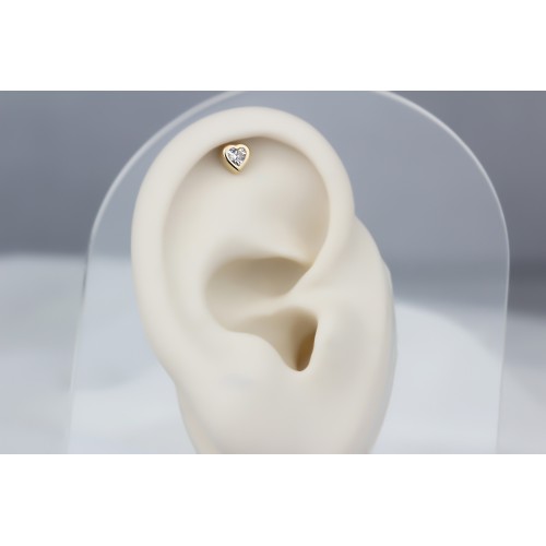 Glorria 14k Solid Gold Heart Helix Piercing Glorria 14k Solid Gold Heart Helix Piercing