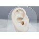 Glorria 14k Solid Gold Pearl Solitaire Helix Piercing