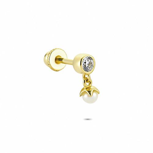 Glorria 14k Solid Gold Pearl Solitaire Helix Piercing Glorria 14k Solid Gold Pearl Solitaire Helix Piercing