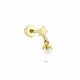 Glorria 14k Solid Gold Pearl Star Helix Piercing