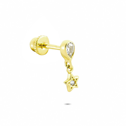 Glorria 14k Solid Gold Drop Hanging Helix Piercing Glorria 14k Solid Gold Drop Hanging Helix Piercing