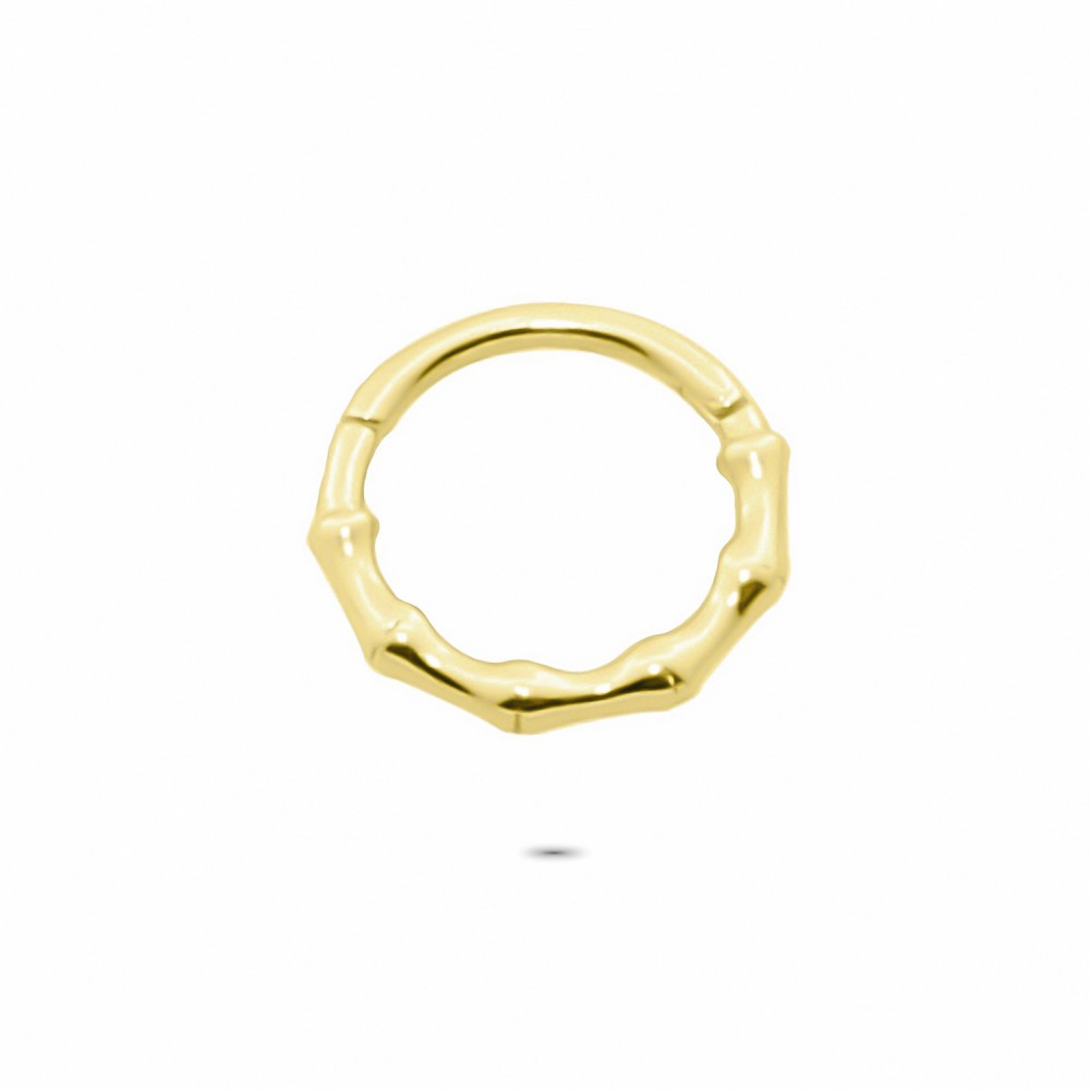 Glorria 14k Solid Gold Auger Ring Piercing