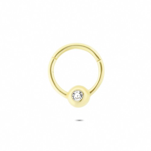 Glorria 14k Solid Gold Solitaire Ring Piercing Glorria 14k Solid Gold Solitaire Ring Piercing