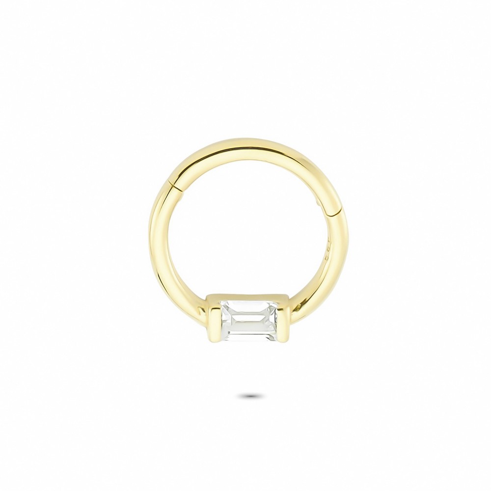 Glorria 14k Solid Gold Geometric Ring Piercing