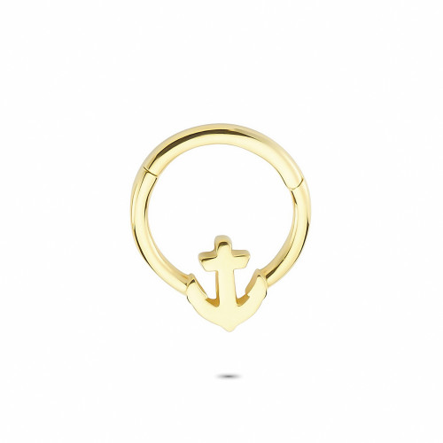 Glorria 14k Solid Gold Anchor Ring Piercing Glorria 14k Solid Gold Anchor Ring Piercing