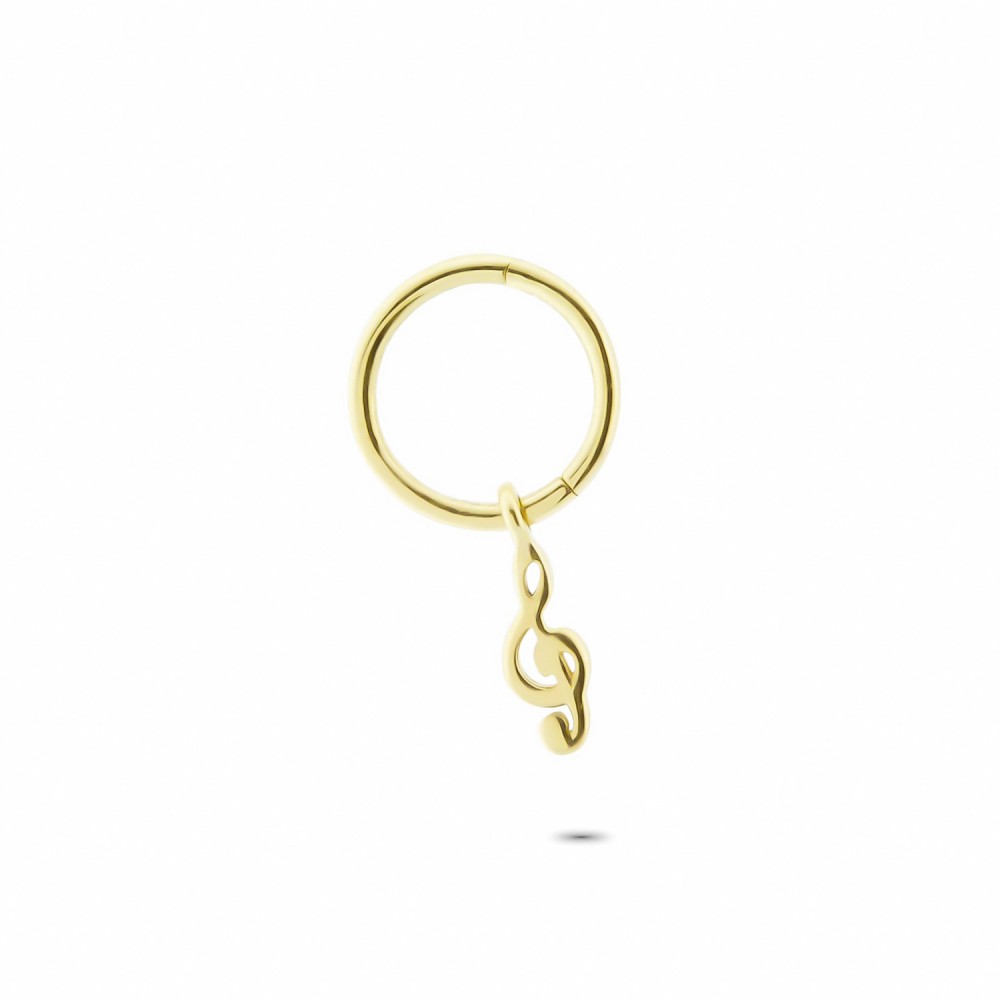 Glorria 14k Solid Gold Left Wrench Ring Piercing