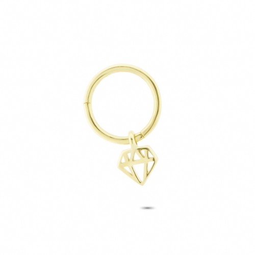 Glorria 14k Solid Gold Diamond Ring Piercing Glorria 14k Solid Gold Diamond Ring Piercing