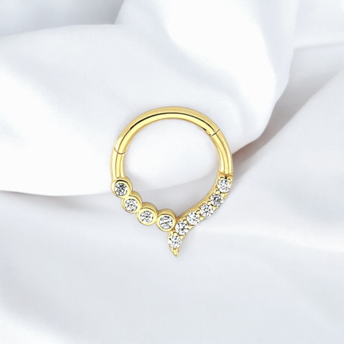 Glorria 14k Solid Gold Ring Piercing Glorria 14k Solid Gold Ring Piercing
