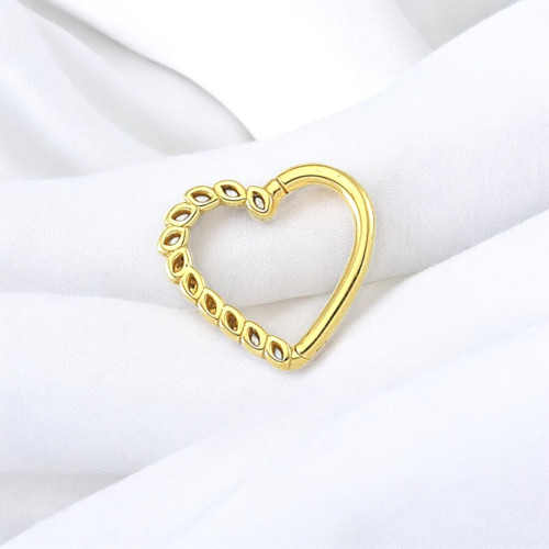 Glorria 14k Solid Gold Heart Piercing Glorria 14k Solid Gold Heart Piercing