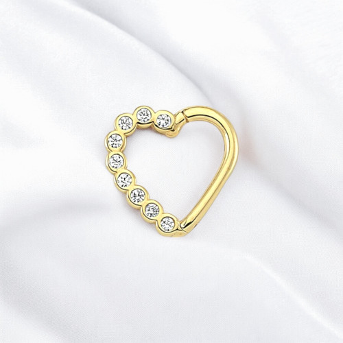 Glorria 14k Solid Gold Heart Piercing Glorria 14k Solid Gold Heart Piercing