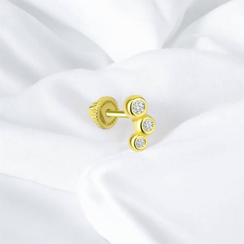 Glorria 14k Solid Gold Tria Helix Piercing Glorria 14k Solid Gold Tria Helix Piercing