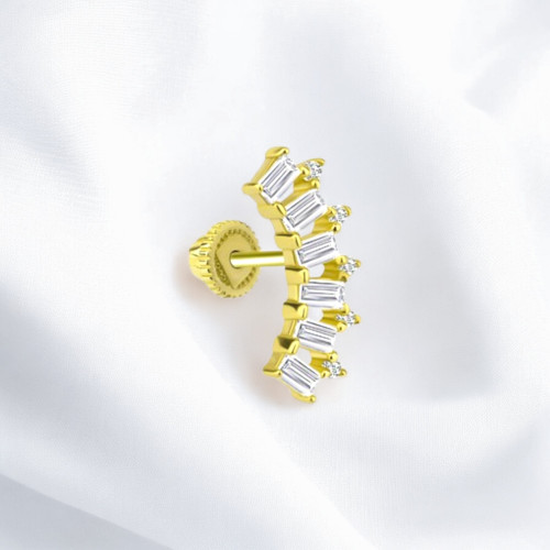 Glorria 14k Solid Gold Crown Helix Piercing Glorria 14k Solid Gold Crown Helix Piercing