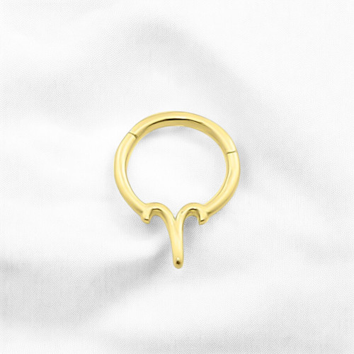 Glorria 14k Solid Gold Aries Ring Helix Piercing Glorria 14k Solid Gold Aries Ring Helix Piercing