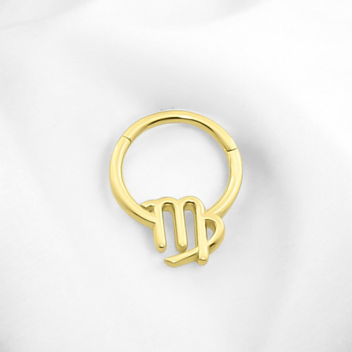 Glorria 14k Solid Gold Virgo Ring Helix Piercing Glorria 14k Solid Gold Virgo Ring Helix Piercing