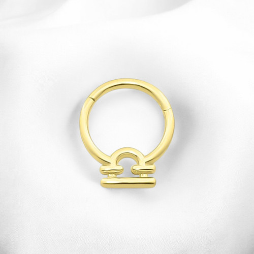 Glorria 14k Solid Gold Libra Ring Helix Piercing Glorria 14k Solid Gold Libra Ring Helix Piercing