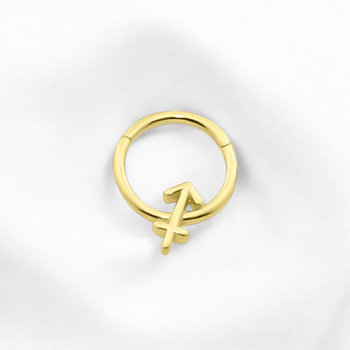 Glorria 14k Solid Gold Sagittarius Ring Helix Piercing Glorria 14k Solid Gold Sagittarius Ring Helix Piercing