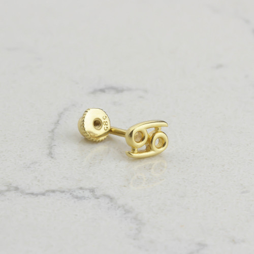 Glorria 14k Solid Gold Cancer Helix Piercing Glorria 14k Solid Gold Cancer Helix Piercing