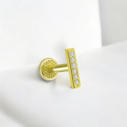 Glorria 14k Solid Gold Letter I Tragus Piercing Glorria 14k Solid Gold Letter I Tragus Piercing