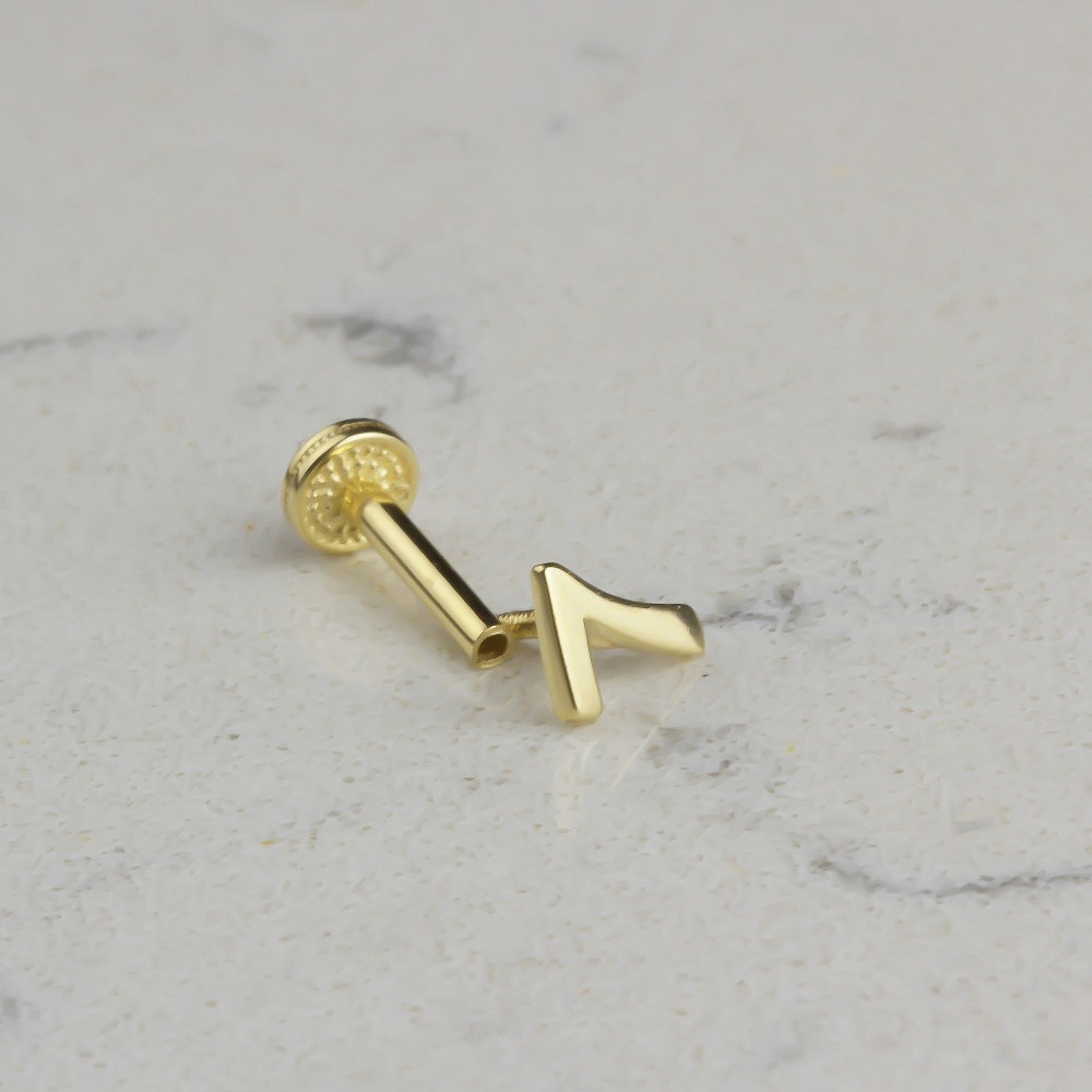 Glorria 14k Solid Gold Number 7 Tragus Piercing Glorria 14k Solid Gold Number 7 Tragus Piercing