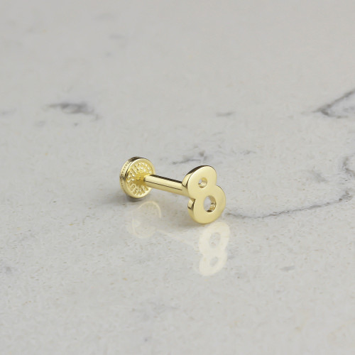 Glorria 14k Solid Gold Number 8 Tragus Piercing