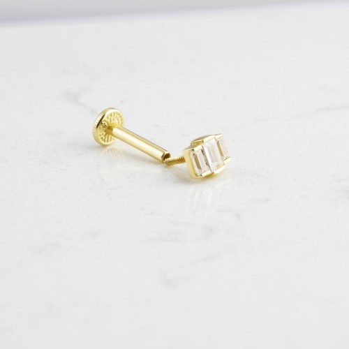 Glorria 14k Solid Gold 3 Drumstick Tragus Piercing Glorria 14k Solid Gold 3 Drumstick Tragus Piercing