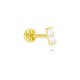 Glorria 14k Solid Gold Single Drumstick Tragus Piercing