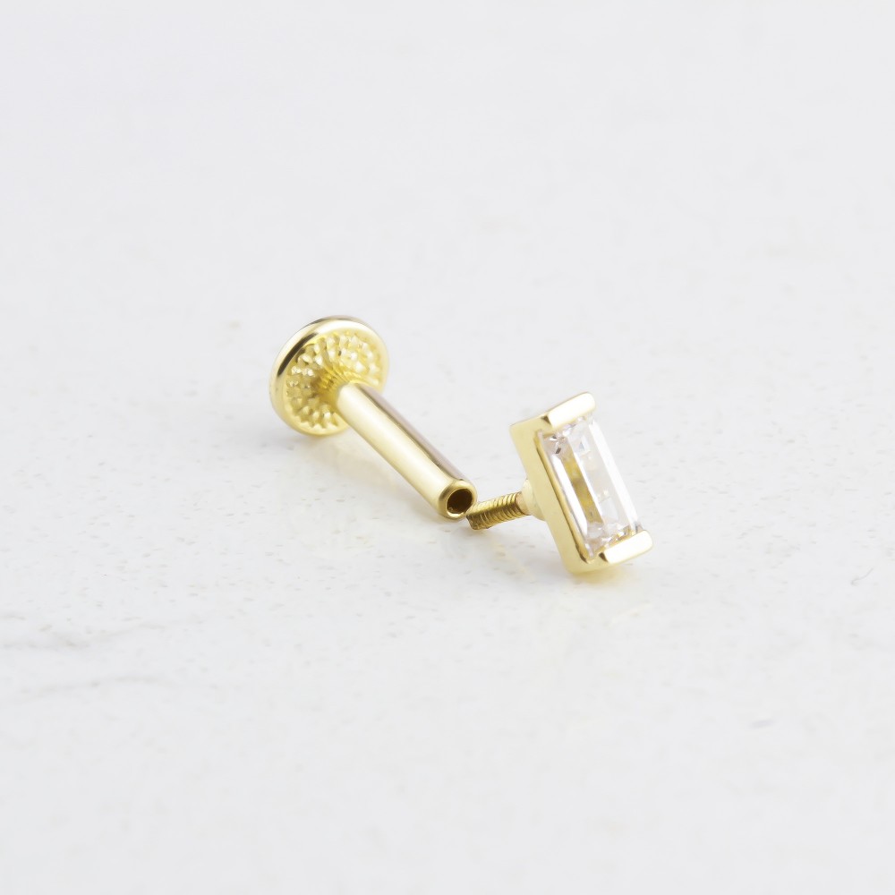 Glorria 14k Solid Gold Single Drumstick Tragus Piercing