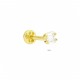 Glorria 14k Solid Gold Double Drumstick Tragus Piercing