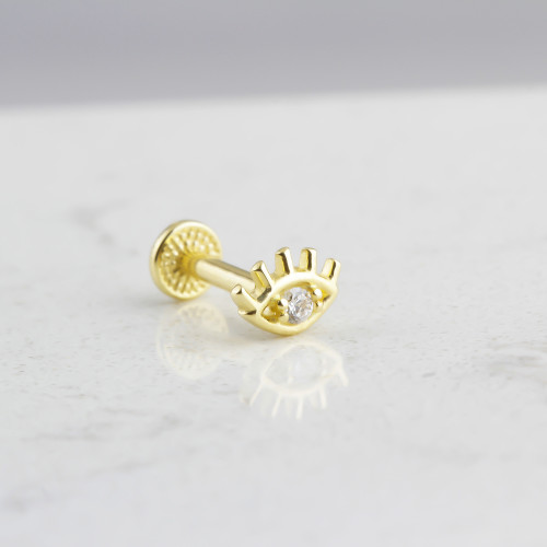 Glorria 14k Solid Gold Eye Tragus Piercing Glorria 14k Solid Gold Eye Tragus Piercing