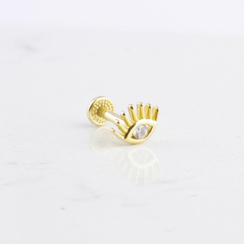 Glorria 14k Solid Gold Eye Tragus Piercing Glorria 14k Solid Gold Eye Tragus Piercing