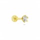 Glorria 14k Solid Gold Solitaire Tragus Piercing