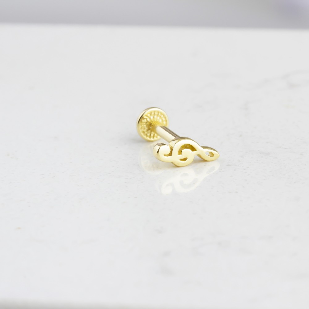 Glorria 14k Solid Gold Left Wrench Tragus Piercing