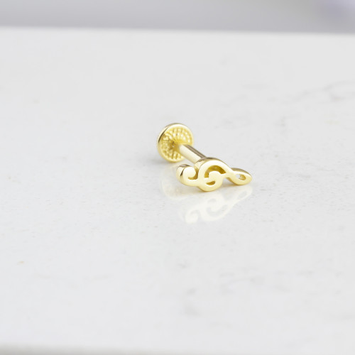 Glorria 14k Solid Gold Left Wrench Tragus Piercing