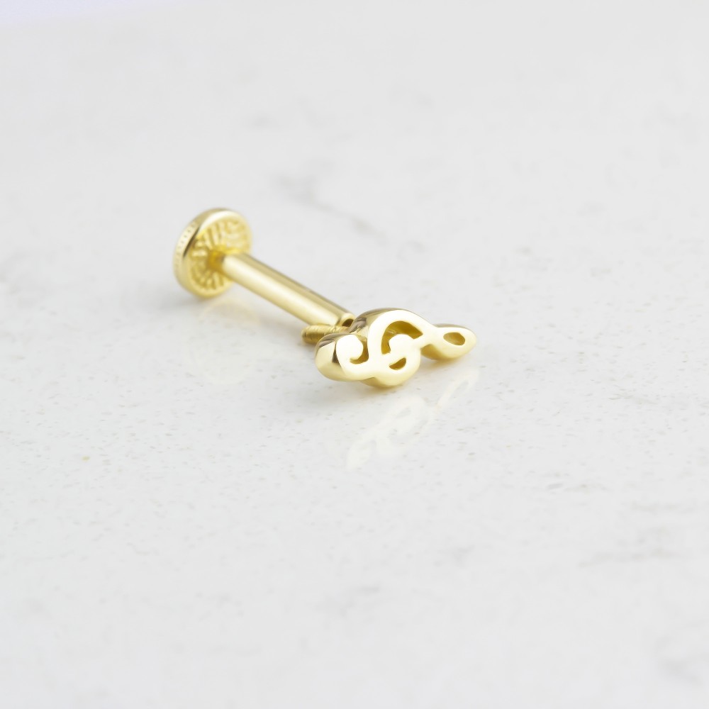 Glorria 14k Solid Gold Left Wrench Tragus Piercing