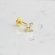 Glorria 14k Solid Gold Butterfly Tragus Piercing