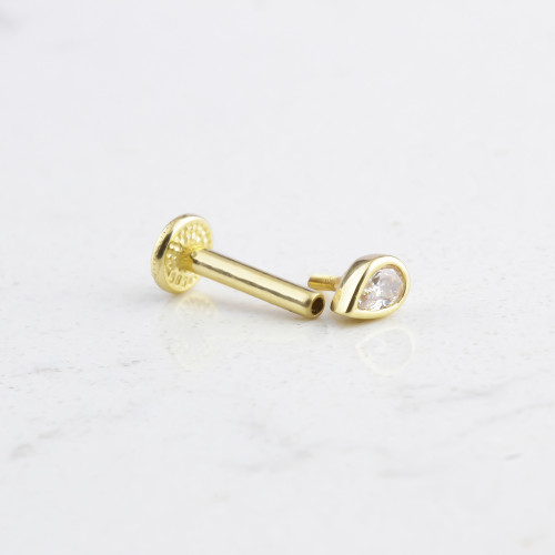 Glorria 14k Solid Gold Drop Tragus Piercing Glorria 14k Solid Gold Drop Tragus Piercing