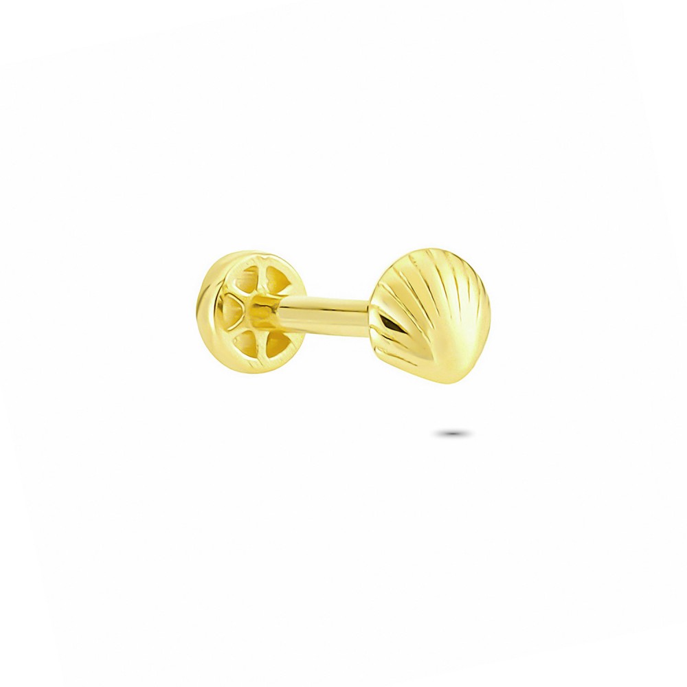 Glorria 14k Solid Gold Shell Tragus Piercing