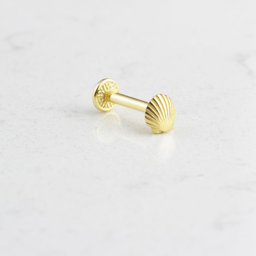 Glorria 14k Solid Gold Shell Tragus Piercing Glorria 14k Solid Gold Shell Tragus Piercing