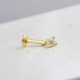 Glorria 14k Solid Gold Solitaire Tragus Piercing