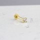 Glorria 14k Solid Gold Solitaire Tragus Piercing