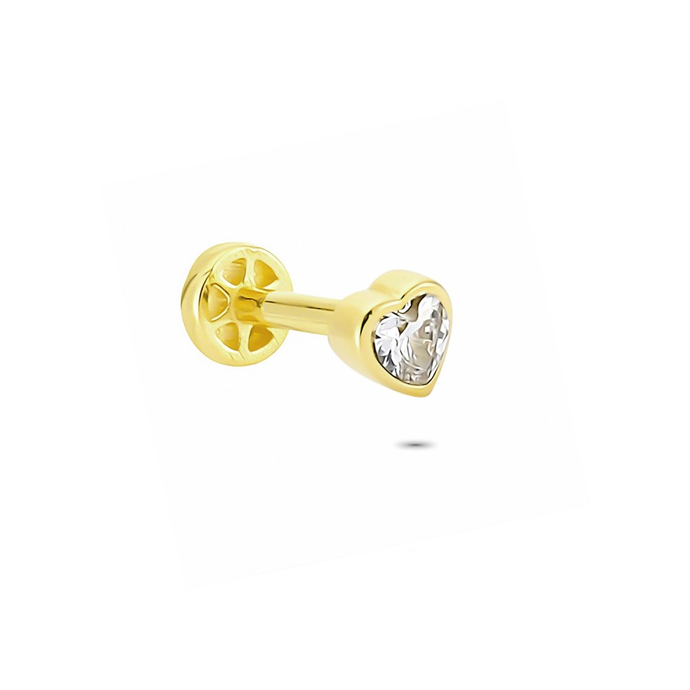 Glorria 14k Solid Gold Heart Tragus Piercing