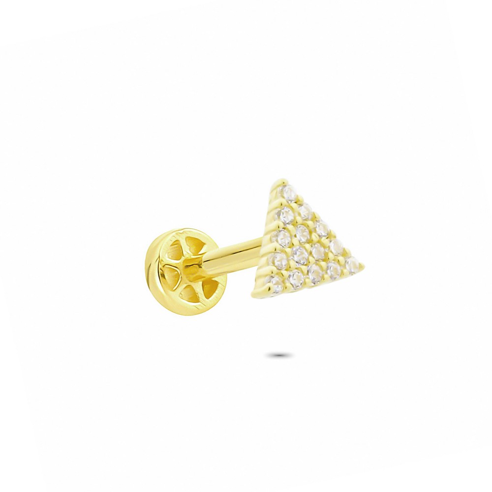 Glorria 14k Solid Gold Triangle Tragus Piercing