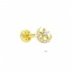 Glorria 14k Solid Gold Moon Star Tragus Piercing