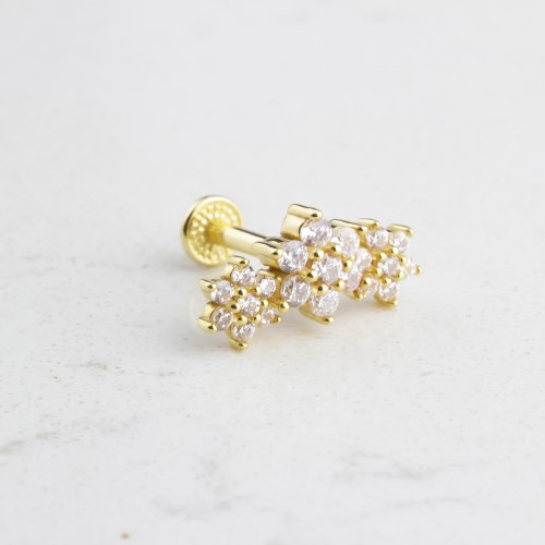 Glorria 14k Solid Gold Flower Tragus Piercing Glorria 14k Solid Gold Flower Tragus Piercing