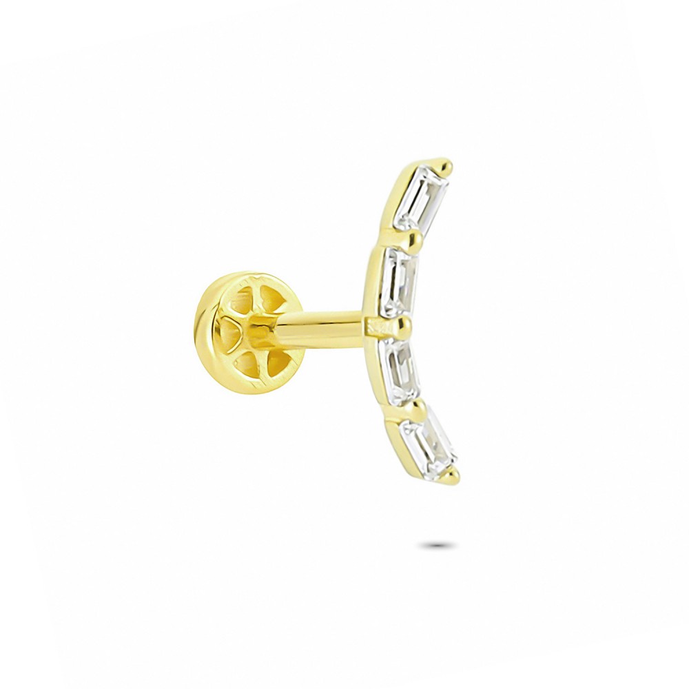 Glorria 14k Solid Gold Geometric Tragus Piercing