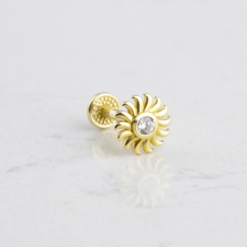 Glorria 14k Solid Gold Sun Tragus Piercing Glorria 14k Solid Gold Sun Tragus Piercing