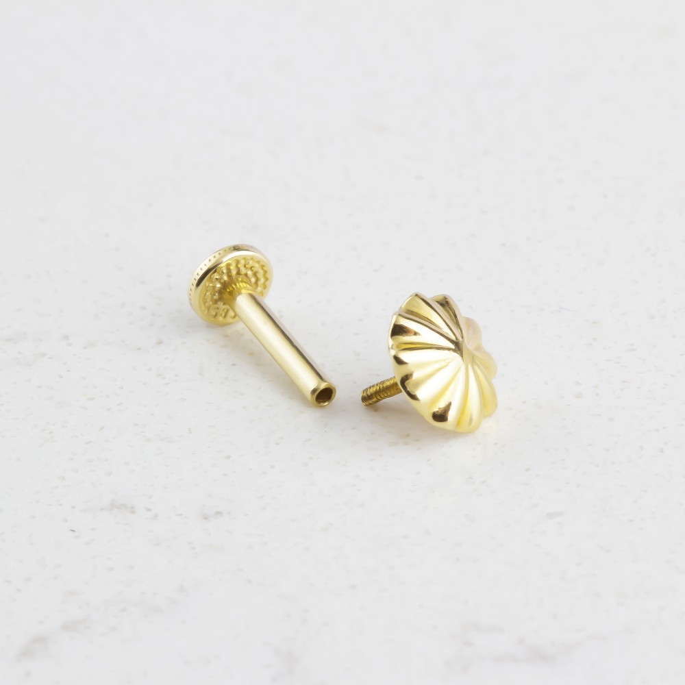 Glorria 14k Solid Gold Umbrella Tragus Piercing