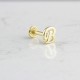 Glorria 14k Solid Gold Letter B Tragus Piercing