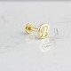 Glorria 14k Solid Gold Letter B Tragus Piercing